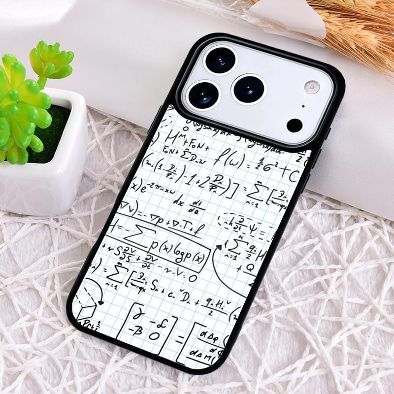 Science Math Physics Formulas Shockproof Phone Case for iPhone 17 Air 16e 15 11 12 14 13 Pro Max Cover Coque