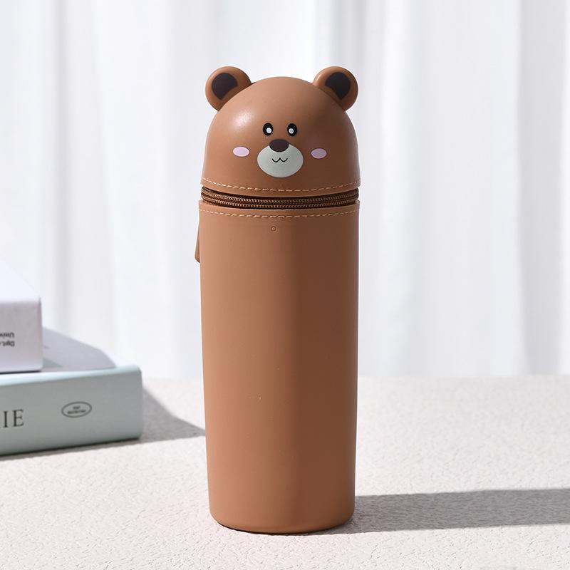 

Медведь Креативные канцелярские товары Студенческие принадлежности Красота Портативный ящик для хранения brown bear