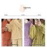 Women's 2024 Milk Yellow Coral Fleece Pajamas with Velvet Lining and Zipper for Fall/Winter Wear.