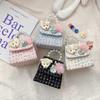 Adorable Mini Princess Chain Bag For Girls In Soft Leather With Cute Bear Design And Pearls