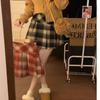 Winter Plaid Skirt Women Vintage Woolen Korea Black Red Preppy Style School Cute Sexy Check Print Pleated Mini Skirt