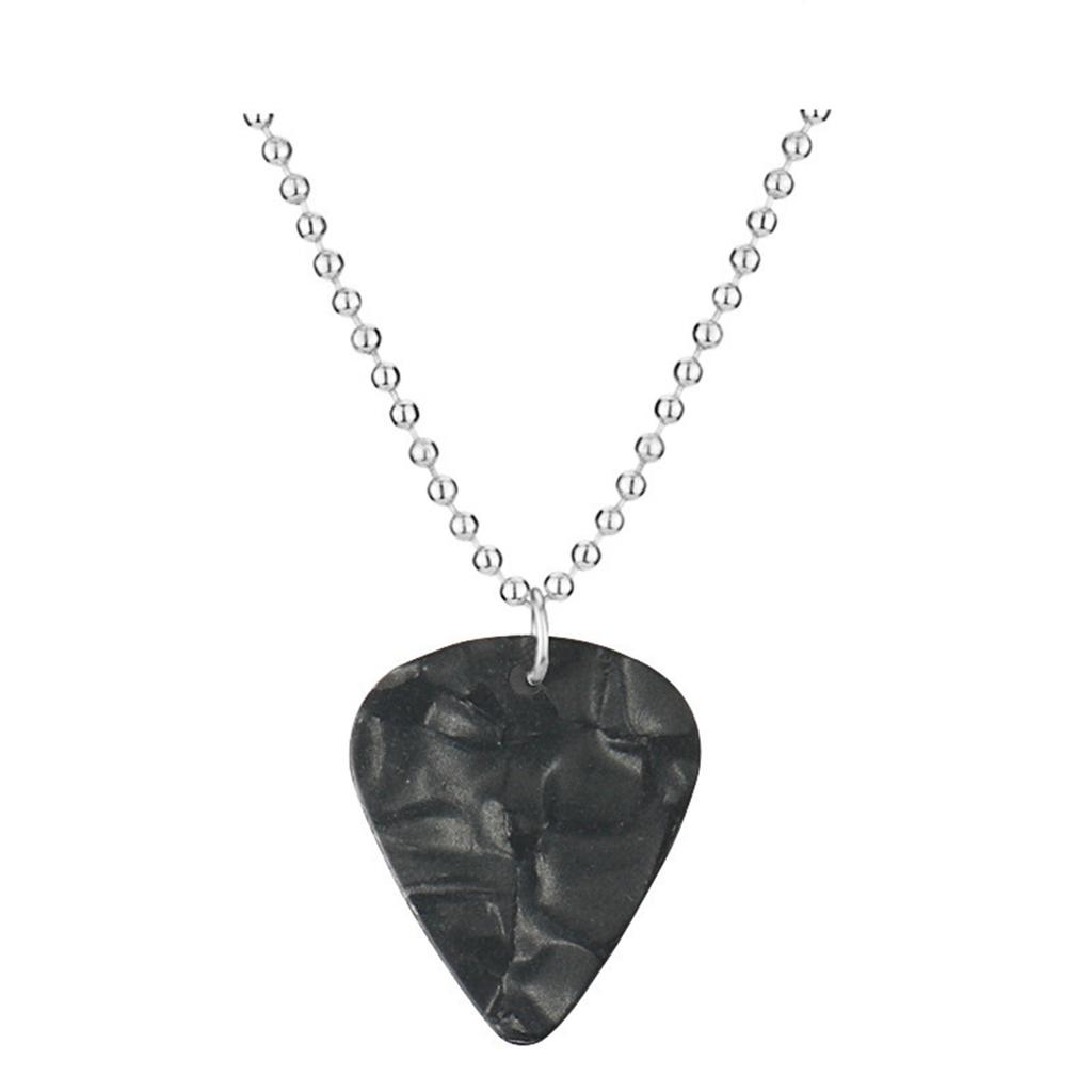 Fashionable Guitar Pick Necklace, Fan Support Gift Gothic Necklace, Trendy Strap Jewelry Pendant Necklace