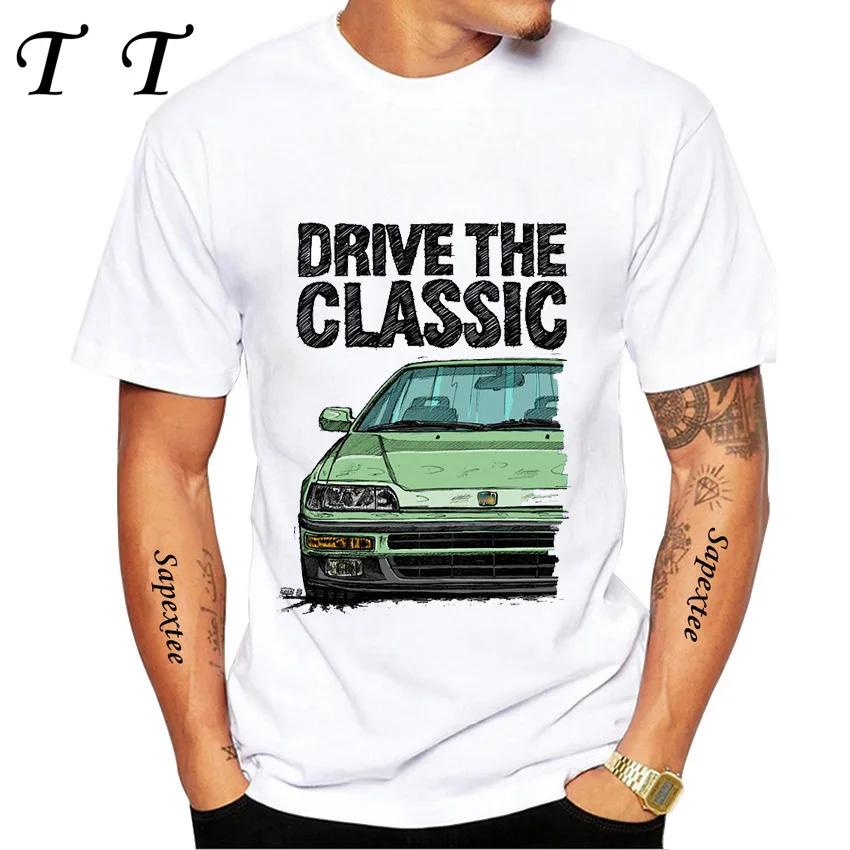 Guida La Classica CRX JDM Civic Type R Maglietta Nuova Uomo Manica Corta Ragazzo Top Casual Leggenda Giapponese Re del Drift Magliette Bianche