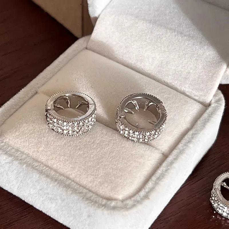 6pcs Hair Jewelry Metal Round Rhinestone Mini Hair Clip for Women Hair Accessories