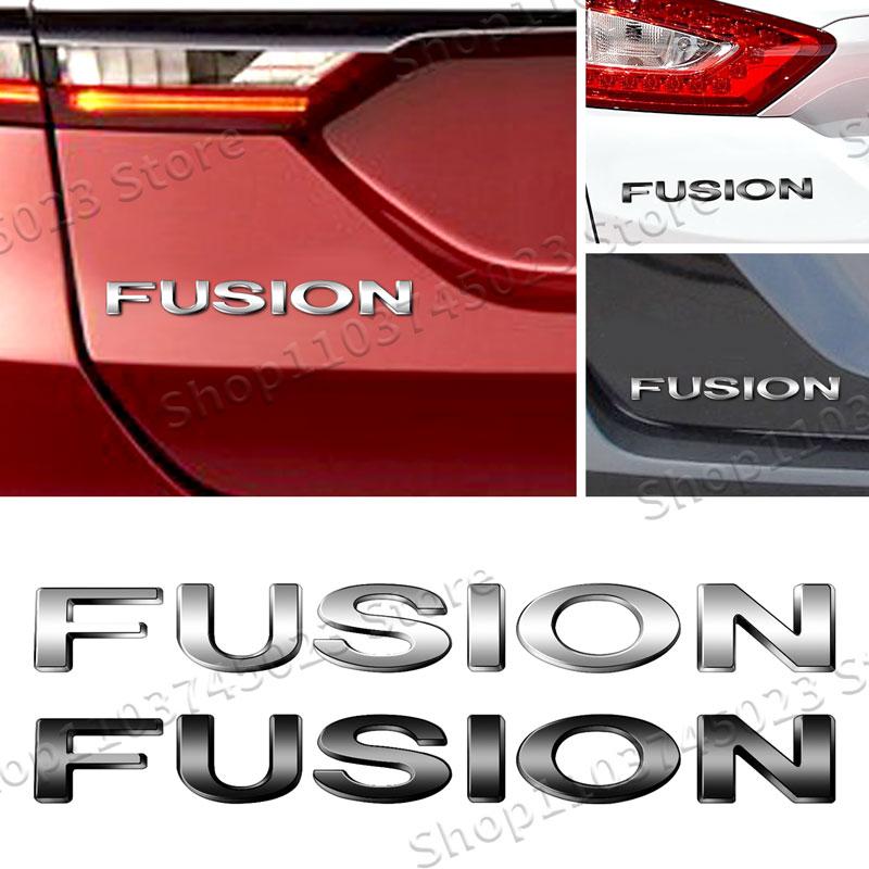 Auto Accessories Letter Emblem 3D Rear Trunk Fender ABS Plastic Silver/Black Badge Decals For Ford Fusion Logo Car Styling
