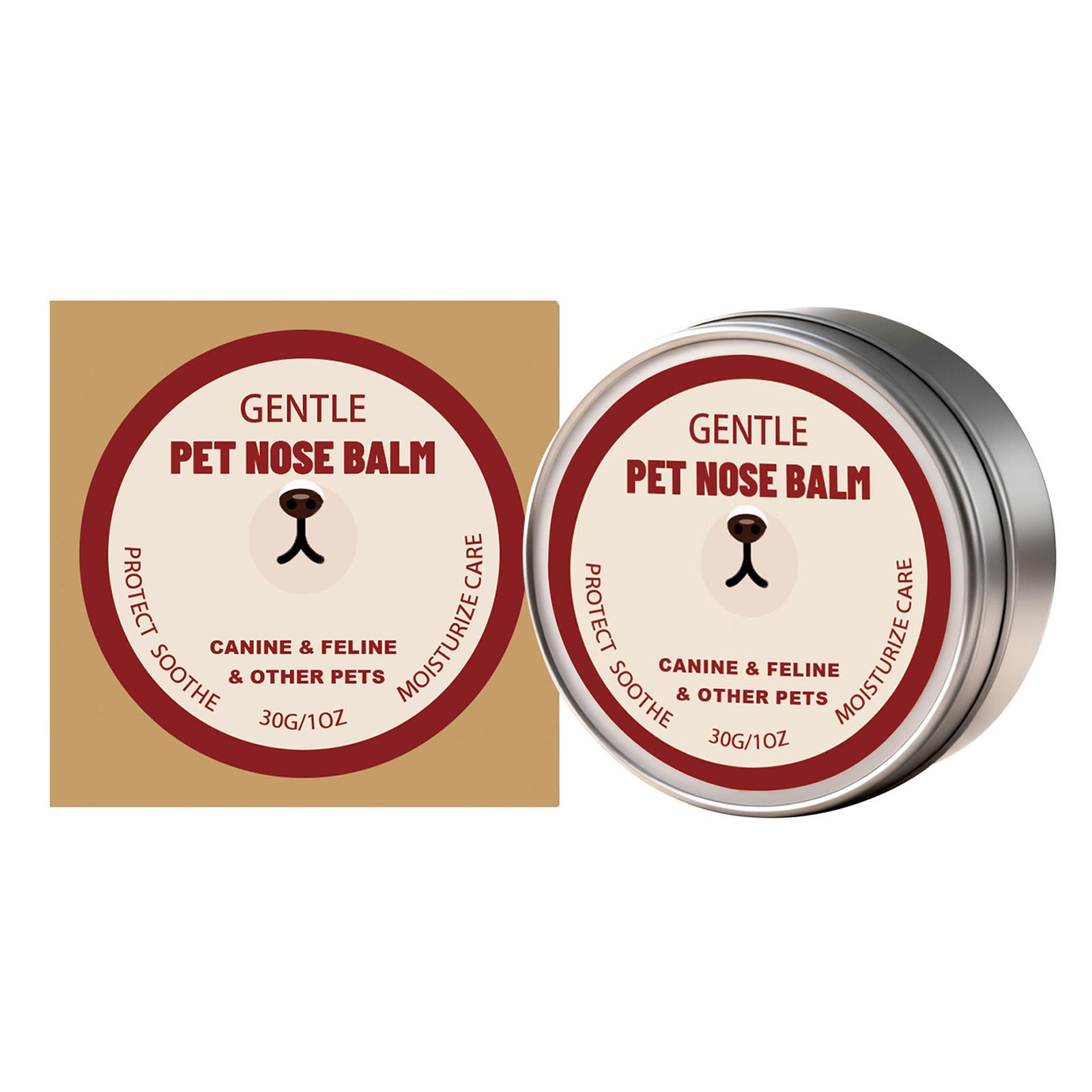 

Gentle Pet Nose Balm 30g Canine Feline Nose Moisturizer Protect Soothe and Care for Dogs Cats and Other Pets Safe to Lick one size білий