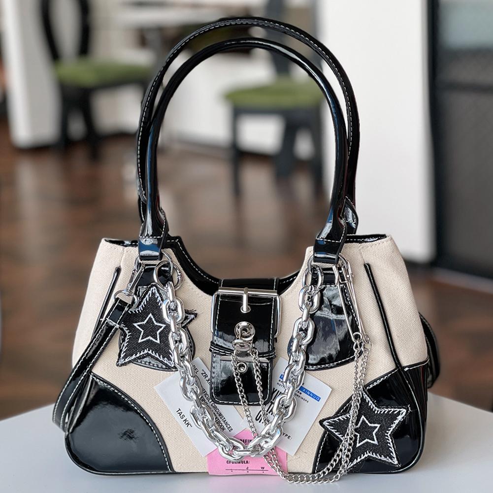 

Жіноча сумочка зі зірками Y2K Стильна сумка на плече великої місткості Солодка сумочка для дівчаток з регульованим ремінцем для святкової вечірки