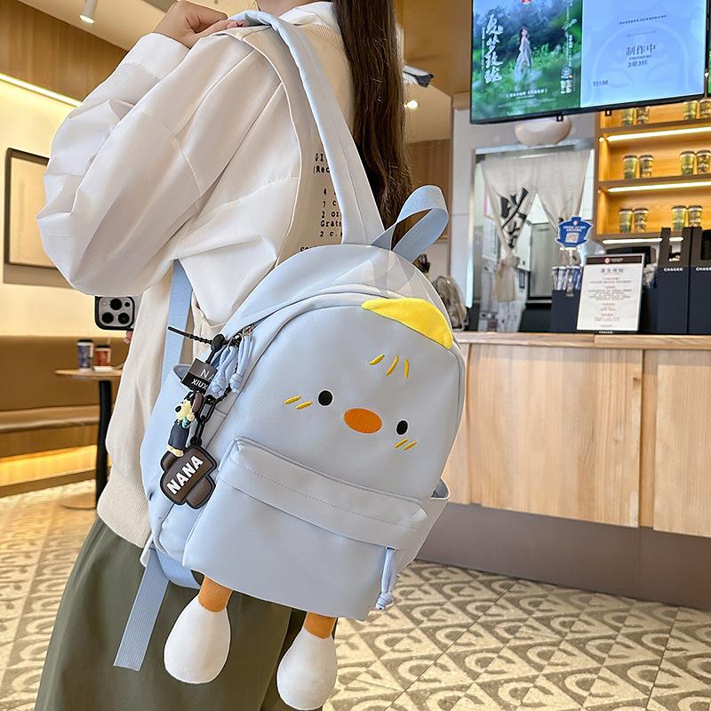 School bag high value sweet cute ins cartoon chicken school bag casual commuting versatile