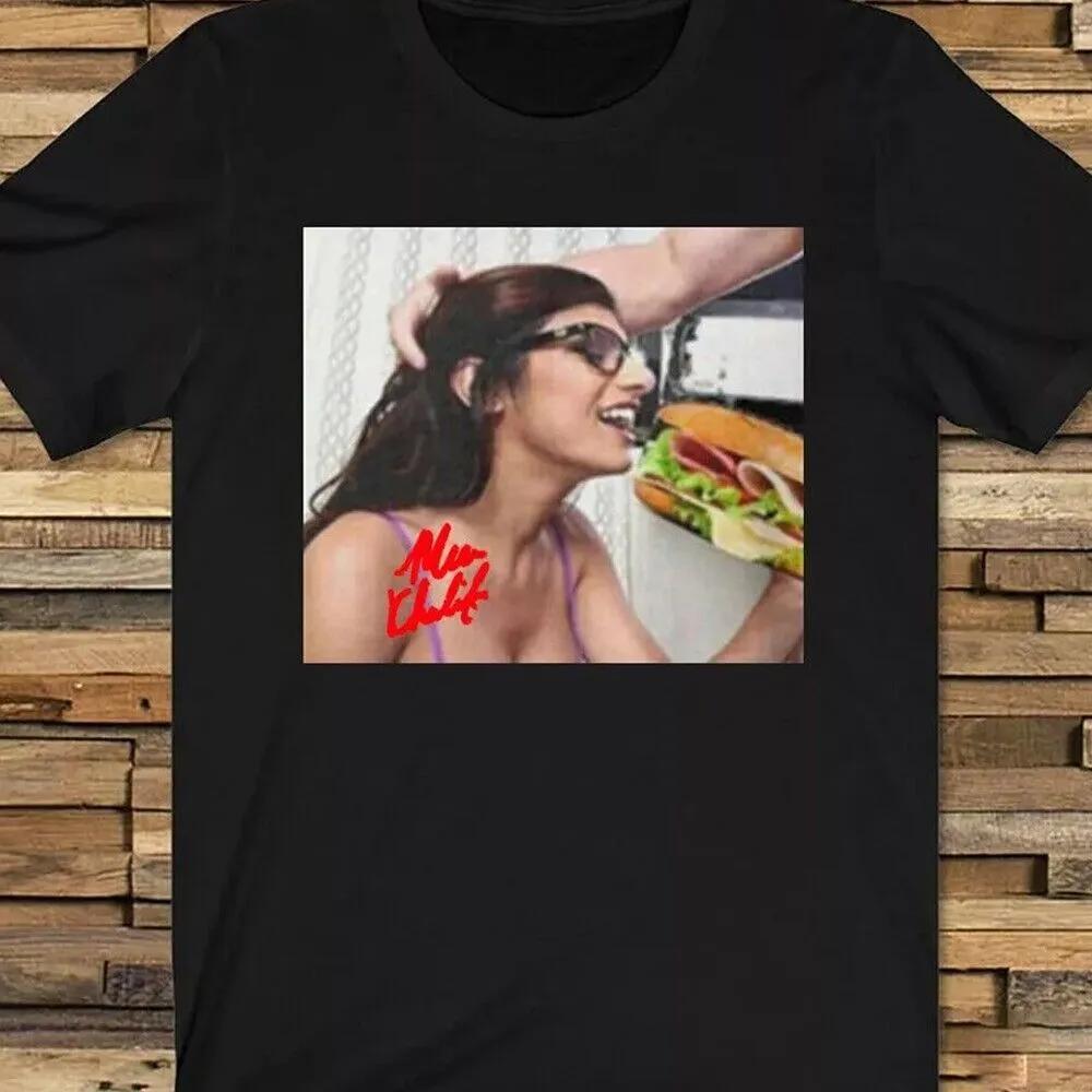 Unisex Short Sleeve Crew Neck Cotton T Shirt Hot Lunch Time Mia Khalifa XL