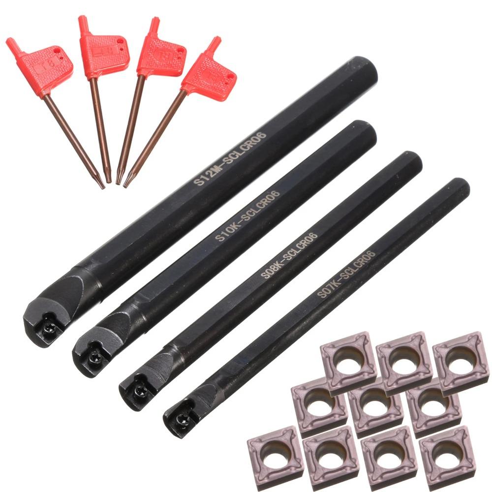 Carbide Inserts Boring Bar Stainless Steel Lathe Turning Tool Kit Rod Holder  Lathe Tool