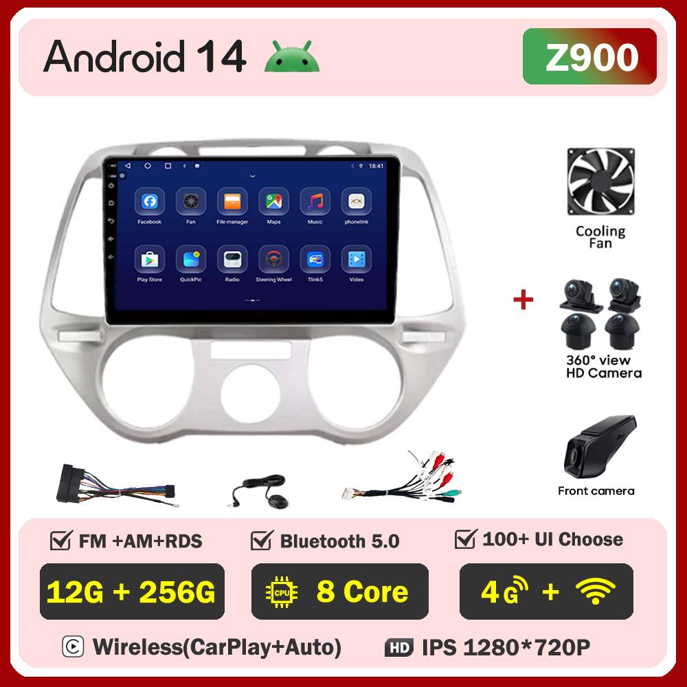 For Hyundai I20 I20 2008 - 2012 Car Radio Player Car Carplay Screen Autoradio Mirror Link Car Intelligent Systems Touch Screen