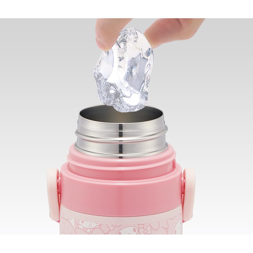 Skater Stainless Steel Water 470ml and 430ml Sanrio My Melody Lightweight and Perfect for Sports Water Bottle Children's Bottle, 2-Way, (Direct