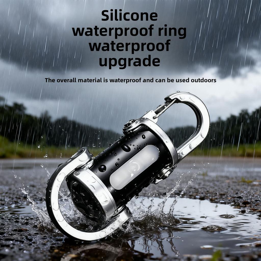 Multifunctional keychain light Outdoor camping Long battery life Mini flashlight Work portable emergency lighting