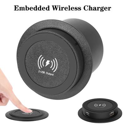 Car RV Embedded Wireless Charger Outlet Socket USB Quick Charge PD Charger 15W For Camper Truck ATV Boat Type-C Auto Accessories