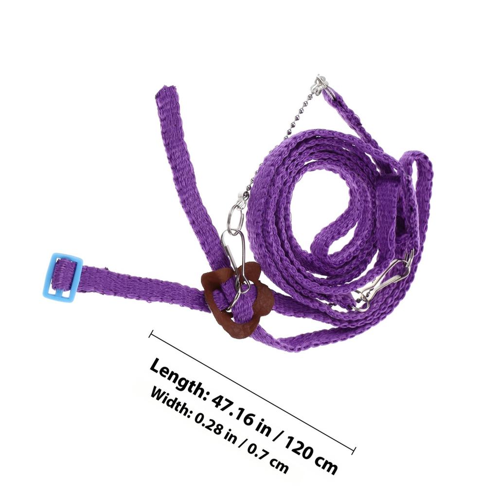 Reptilien Geschirr Leine 1,2m Verstellbar für Eidechse Outdoor Spaziergang Nylon Schnur Metallverschluss Passt Brustumfang Unter 23cm 0,7cm Breite Schnell