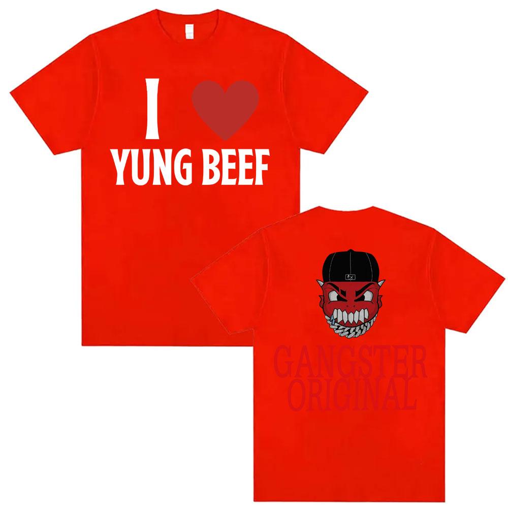 Yung Beef Gangster Original Merch T Shirt Men Women Fashion Retro Short Sleeve Tshirt 100 Cotton Oversized Summer Streetwear S