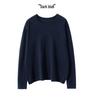 Women's Cashmere Round Neck Pullover Sweater - Autumn/Winter Long Sleeve, Loose Fit Knitwear