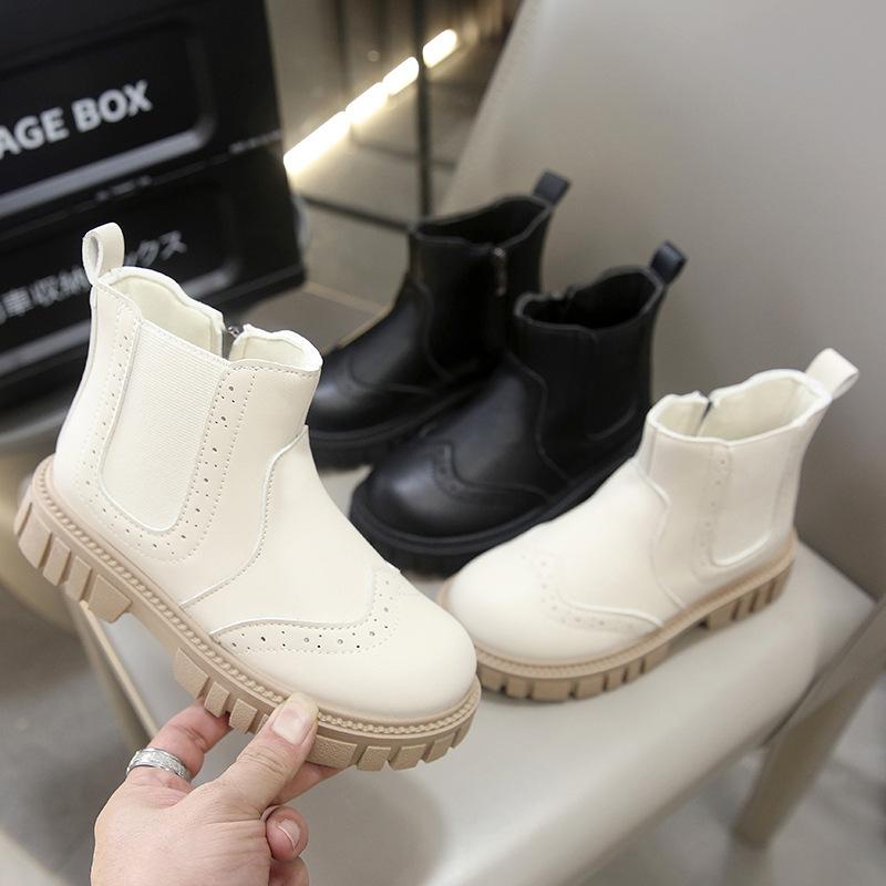Girls Martin Boots Children's Fashion British Style Short Boots 2025 Spring and Autumn New Girls Single Boots Middle and Older Children's Leather Boot
