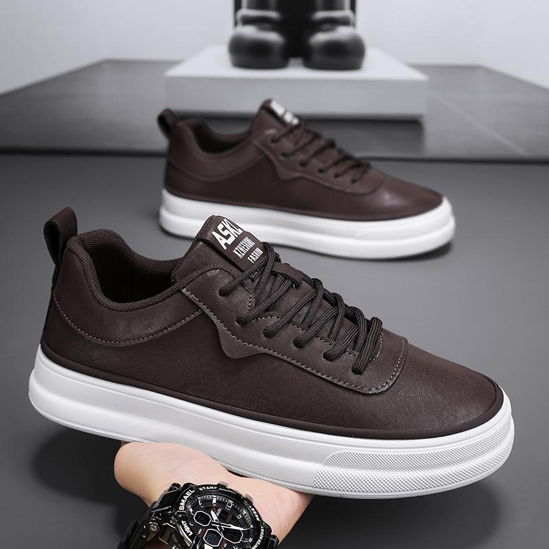 Herren Casual PU Sneaker Herren Walking Slipper Weiche Flats Außen Atmungsaktives Tuch Vielseitige Plateauschuhe Herrenschuhe Hombre Tenis