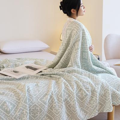 Dreilagige Baumwollgaze Gewaschene Überwurfdecke Handtuchdecke Steppdecke Erwachsenen-Abdeckdecke Vier Jahreszeiten Büro Poncho-Decke Bettbezug zum Nickerchen