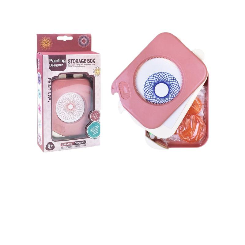 Children's Versatile Kaleidoscope Art Set: Drawing Rulers & Magic Storage