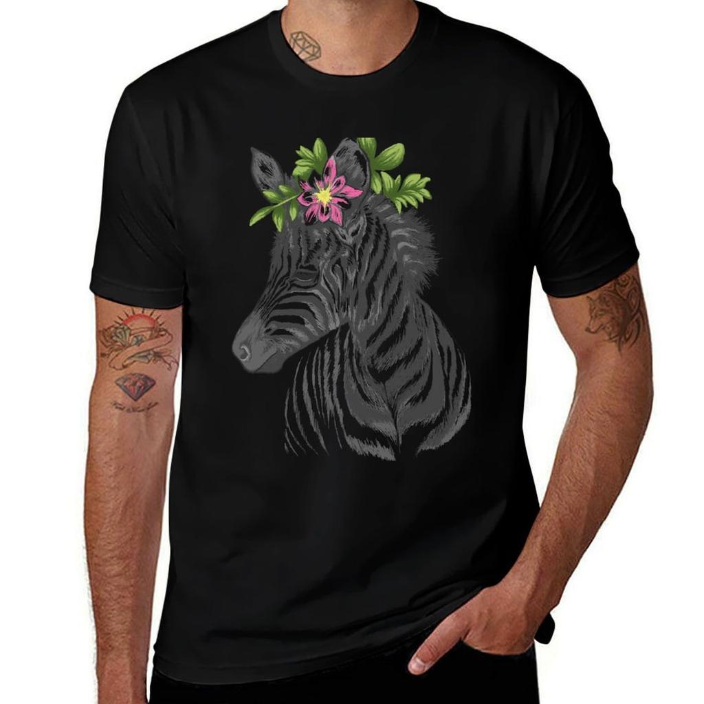 Baby Zebra TShirt Classic Crew Neck Cotton TShirt