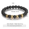 Personalized Bracelets Engraved 1 ~4 Names Customized Men Gold Color Color Beads Elastic Bangle Plain Simple Jewelry Giveaway Gifts (Ba103287 )Simple