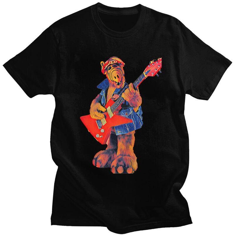 

Custom Mens Tv Show ALF Music T Shirts Short Sleeves Cotton Tshirts Classic T-shirt Casual Tees Slim Fit Clothing - Men s Sum... 5XL різнокольоровий