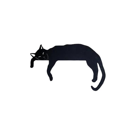 Kovová dekorace na dvířka pro kočky Roztomilá kočička Rámeček dvířek Rohová cedule Vintage nerezová ozdoba na dvířka pro domácí dekoraci