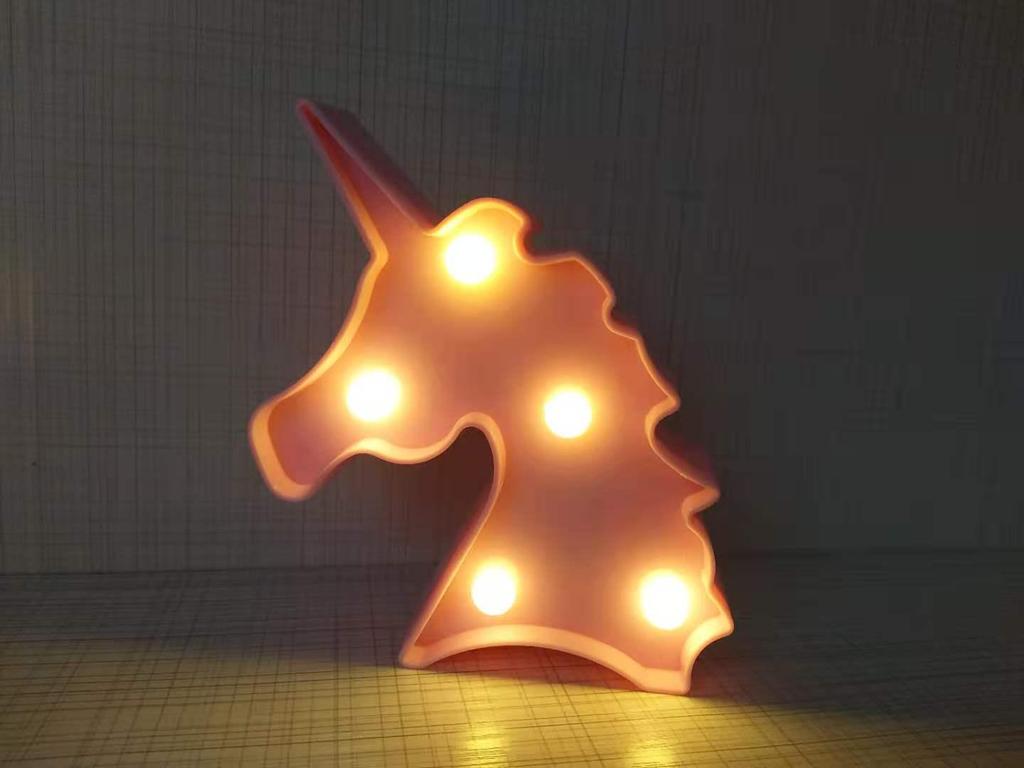 LED Mini Night Light - Flamingo, Pineapple, Cactus, Unicorn & Star Shapes