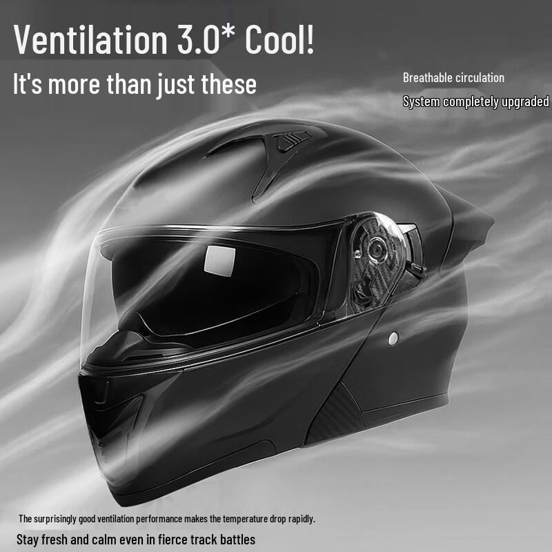 Zebian Full Face Motorcycle Helmet with LED Taillight