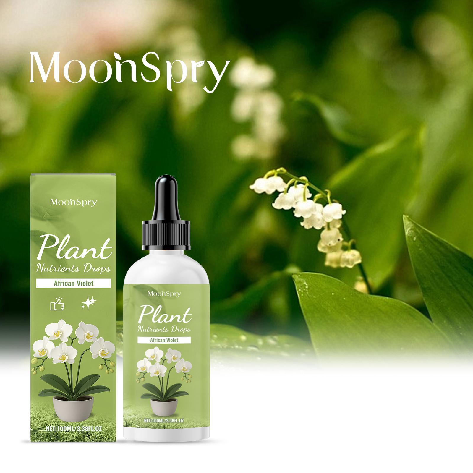 MoonSpry Liquid Fertilizer Plant Nutrient Drops Root Supplement for Indoor Potted Plants Daily Care Greenery Care Solution 100ml
