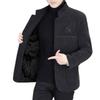 Herren Winter 2026 Wollmantel mit Stehkragen und Samtbesatz