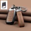 Leather Car Key Fob Case Cover Protector Holder Shell For VW Volkswagen Passat B8 Tiguan Magotan Golf Auto Keychain Accessories zw0