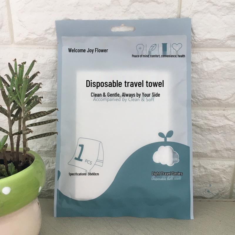 Portable Disposable Bath Towel - Thick, Wet/Dry Use, Individually Packaged for Travel 90g Pearl Texture