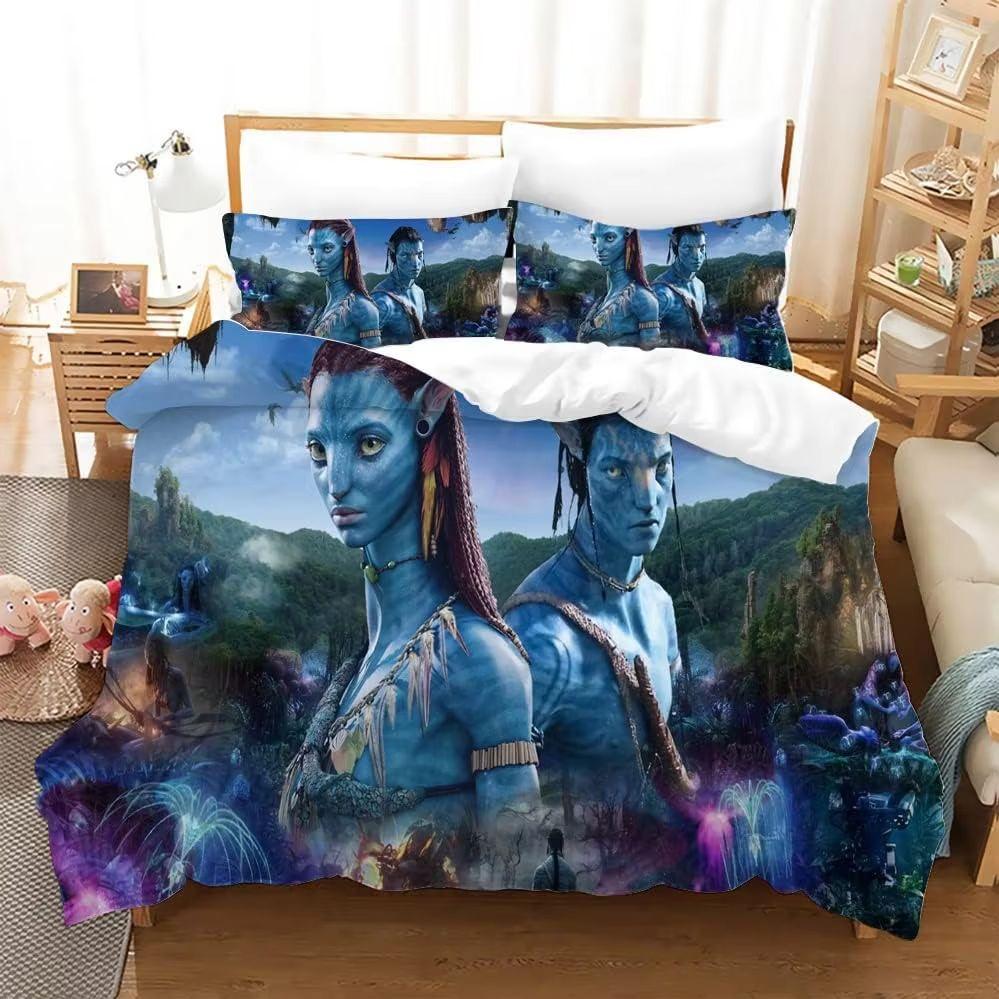 3D Film Avatar 3D Effect Comforter Cover For Children And Adults, Microfiber Duvet Cover Set With Pillow Cases And Zipper