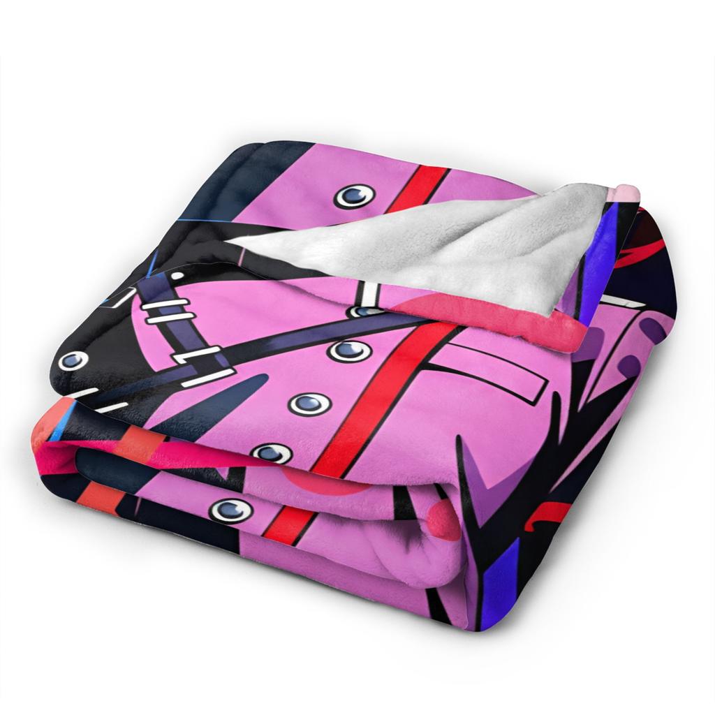 Soft Warm BlanketBoy Girl Camping Kasane Teto Character Throw Blanket Flannel Bedspread For Couch Street Trend Sofa Bed Cover