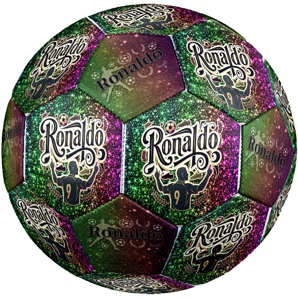 Ronaldo's Golden Water Dance Size 5 Football Machine-Stitched Indoor/Outdoor Training and Matches Sports Enthusiast Gifts Distinctive Home Decor And P