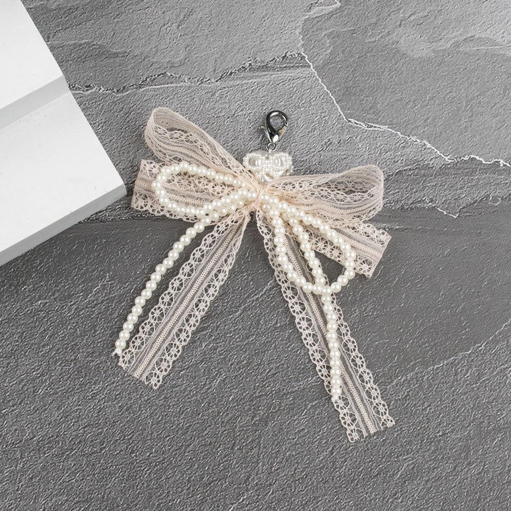 Heart Pendant Bow Keychain Lace Shoe Flower Accessories New Key Holder  Key Ring