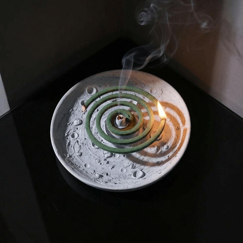 Handmade Mosquito Coil Holder Sturdy Simple Mosquito Coil Tray Round/Triangle Decorative Mosquito Incense Holder Camping