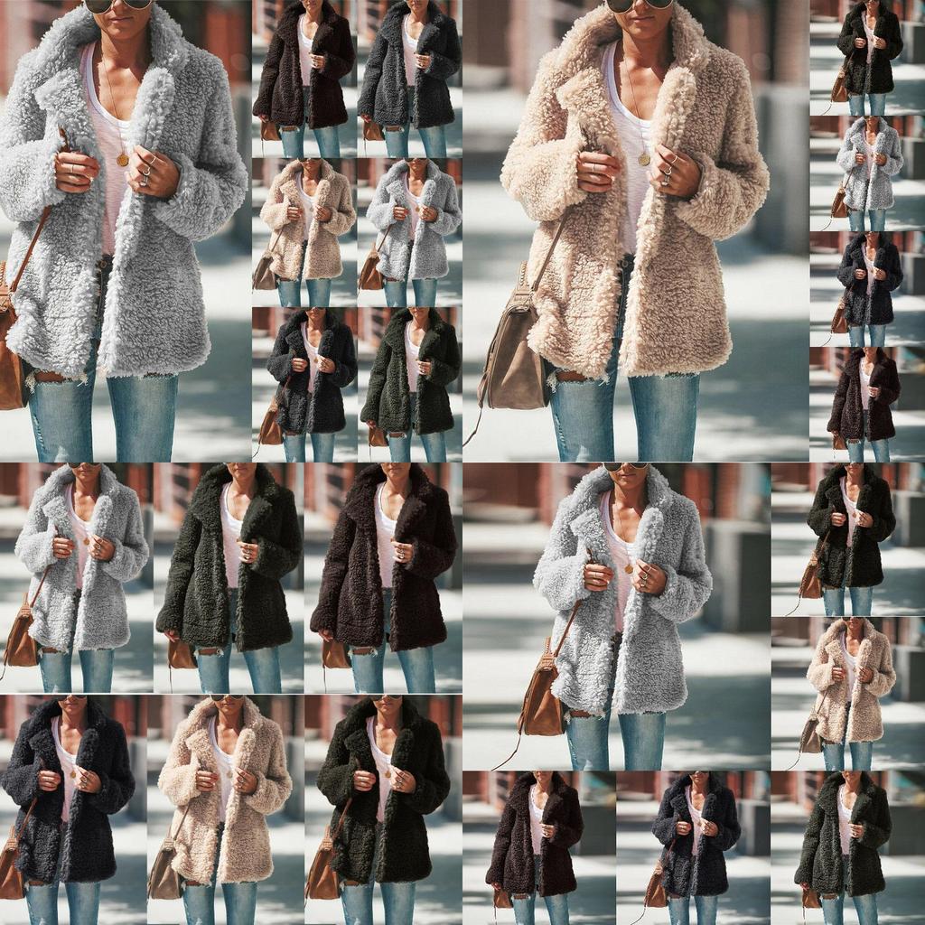 Cozy Women's Winter Bear Fleece Fur Fluffy Coat Jackets For Elegant Styling