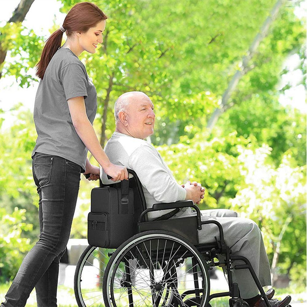 Multi-pocket Wheelchair Storage Bag Portable Chair Organizer Bag Mobility Scooter Bag  Home Storage