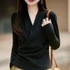 Chic Slimming V-Neck Women's T-Shirt - Autumn/Winter 2025 Collection