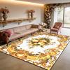 Persian Retro Living Room Carpet Light Luxury Flower Pattern Washable Large Size Rug Decoration Bedroom Fluffy Anti-slip Mats