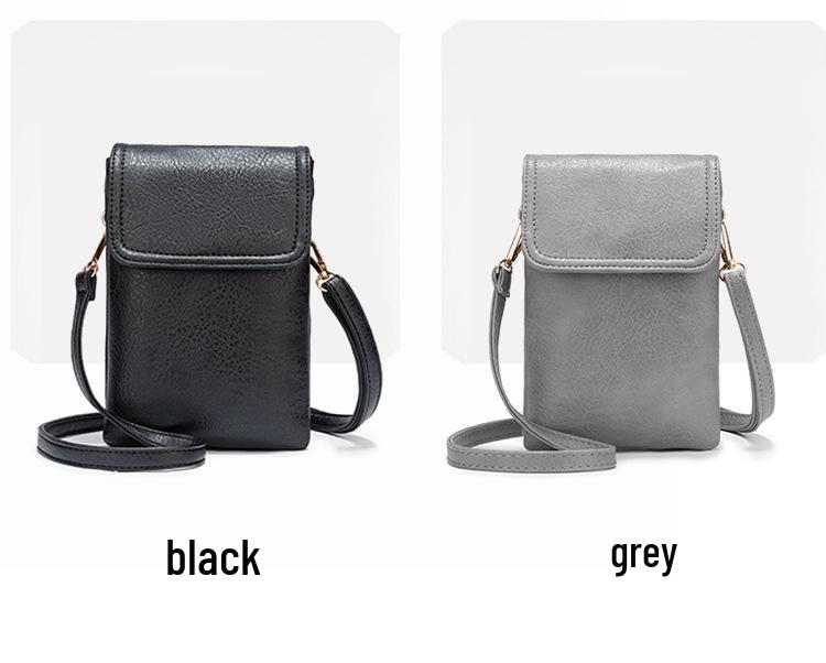 Guangzhou Damen Umhängetasche aus strukturiertem Leder mit verstellbarem Riemen