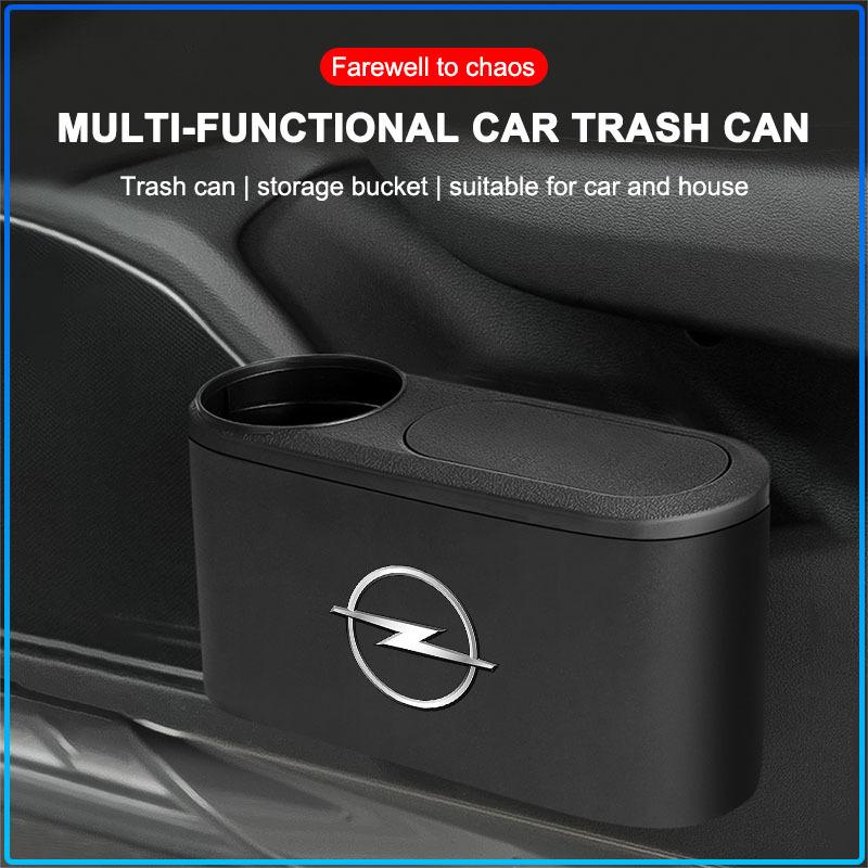 1Pcs Portable Hanging Mini Car Trash Can Wastebasket Trash Can with Lid For Opel crosa d astra h insignia astra j zafira b mokkaastra vivaro astra g