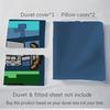 3pcs Minecraft Creeper, Skeleton, Enderman Pixel Art Home Decor Bedding Set-Universal Three-Piece Suit for Bedroom, Guest Room, Living Room,