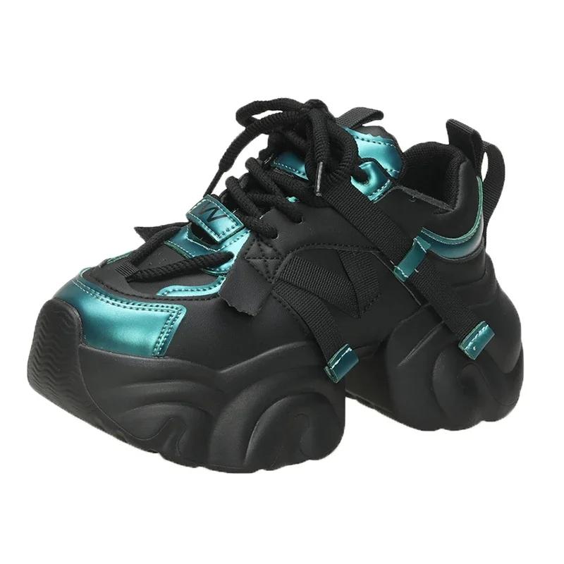Fashion 7.5cm Thick Sole Women Non-slip Walking Sneakers New Autumn Women High Platform Outdoor Sport Sneakers Trainers Chunky Dad Shoes