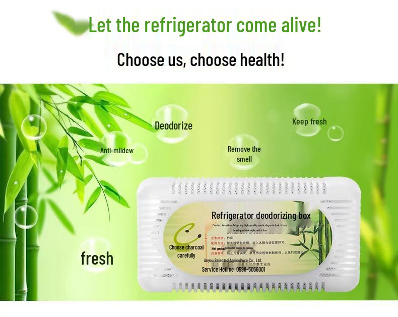 Bamboo Charcoal Refrigerator Deodorizer and Odor Remover with Activated Carbon