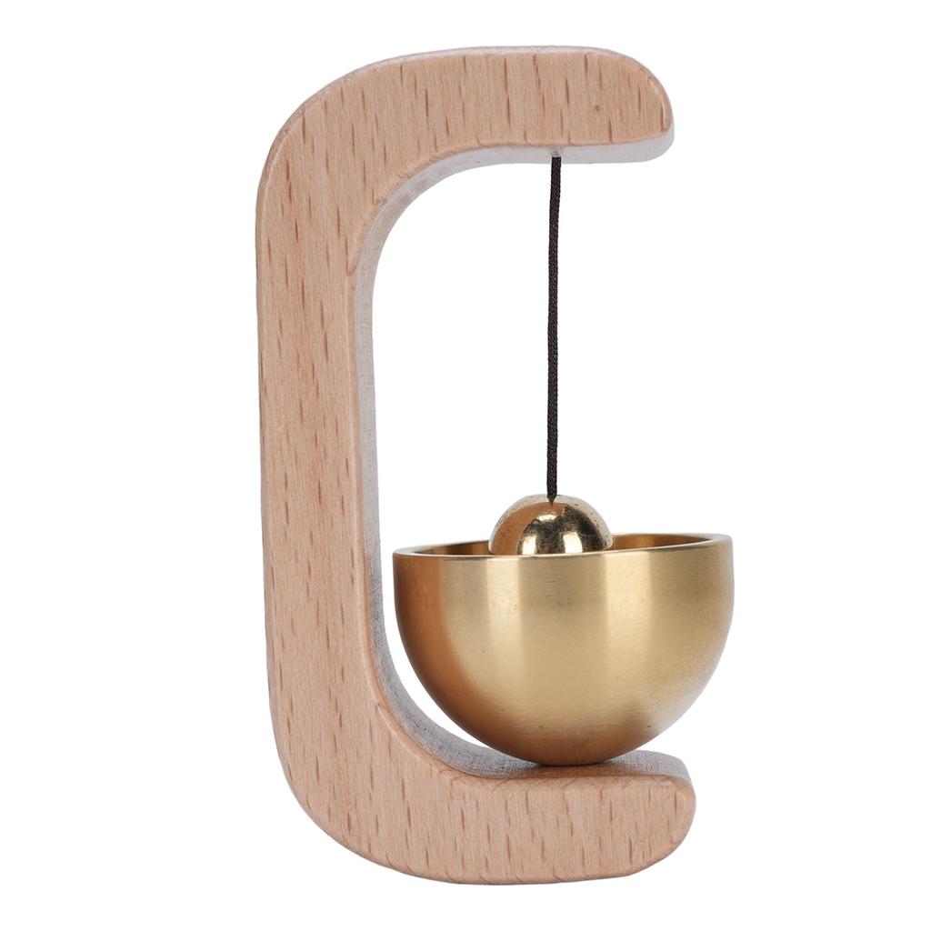 Shopkeepers Bell Wood Brass Hanging Door Bell for Entry Door Restaurant Shop Home Refrigerator Pet Door